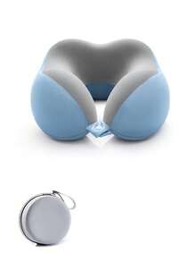 Almohada de cuello de espuma de memoria con forma de U, soporte de cabeza unisex portátil, adecuado para avión, coche, sillón reclinable del hogar, accesorio de viaje esencial para dormir, vacaciones, camping, accesorio de oficina - Multicolor - Ver 14