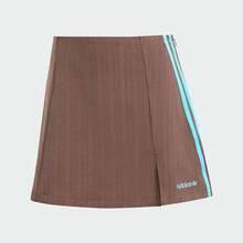 Adidas Originals 女士修身梭织休闲运动迷你裙 JX5305 - 棕色 - 查看 3