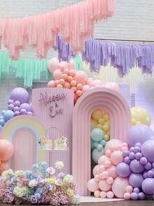 Pastel Balloon Garland Arch Kit 18 12 10 5 Inch Different Sizes Macaron Assorted Colors Balloon Latex Colorful Balloons For Shower Birthday Gender Reveal Wedding Anniversary Graduation Bachelorette Princess Party Easter Rainbow Party Decorations - Multicolor - View 4