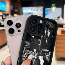 Elegante collage en blanco y negro con hombres guapos. Esta elegante funda para teléfono es compatible con Samsung, Apple, OPPO, , etc. Fabricada en TPU flexible, resistente a golpes y arañazos, ofrece una excelente protección contra caídas y un agarre cómodo. Es un regalo ideal para familiares, amigos y seres queridos, y una opción perfecta para festivales. - Negro - Ver 4