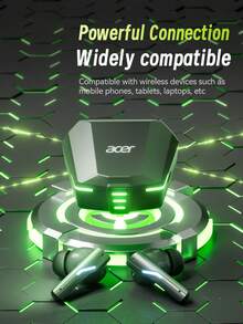 Auricolari senza fili Acer OHR625, cuffie intrauricolari con cancellazione del rumore, suono stereo ad alta definizione, vestibilità comoda, adatte per sport, giochi, intrattenimento, con custodia di ricarica USB-C, compatibili con smartphone e tablet - Tagli Unica - Visualizzare 10