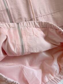 Women's Windbreaker Bomber Jacket - Light Pink ZY1003 - View 2