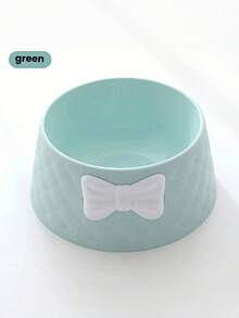 1pc Diamond Shaped Bow Pet Bowl, Protects Pet's Neck, Available In Multiple Colors - 800ml - View 7