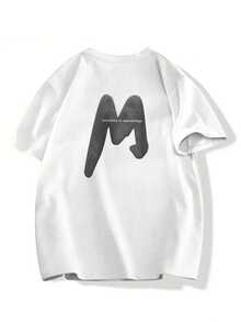 Men's Fashionable Casual Suede Crew Neck Short Sleeve T-Shirt - White - View 5