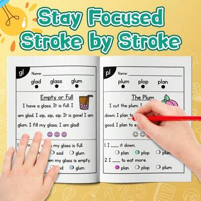 Reading & Word Skills Activity Workbook – Short Comprehension Passages With Questions, Spelling And Coloring Practice, Cut-And-Paste Word Games And Crafts, Builds Vocabulary, Reading Fluency, Hand Skills And Focus