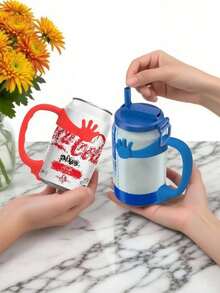 2 Pieces Can Holder With Lid, Lightweight And Portable Party Supplies, Suitable For 11.16 Oz Soda Water Can Holder, Sturdy , Reusable, Suitable For Holiday Parties, Graduation Parties, Vacations, Festivals, Sports, And Back To School. Convenient To Carry, Party Celebration, Valentine's Day Gifts, Birthday Gifts, Party Small Gifts - Multicolor - View 7