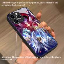 Estuche para teléfono con escena de batalla de Warrior Angel Compatible con estuches para teléfonos   17  16 Pro Max  15 Pro Max  13 y  12 Elegante, resistente al agua, a los golpes y a las caídas Un gran regalo para familiares, amigos, amantes, novios/novias y el día de San Valentín - Negro - Ver 5