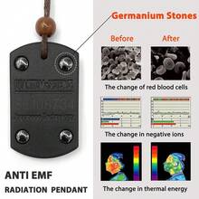 Black Square Quantum Pendant Necklace Anti Radiation Volcanic Stone Anion Energy Necklace For Daily Wear - màu đen - Xem 4