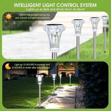 Solar Lights Outdoor Waterproof, Stainless Steel LED Solar Garden Lights For Patio, Lawn, Yard And Landscape, Garden Decor Patio Decor (2-4Pack) - Crystal Stick - View 5