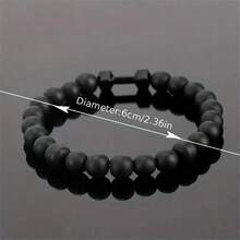 1pc Matt Bead Dumbbell Design Men's Bracelet Fashionable Fitness Style Gift Personalized Strength Gym Gear Daily Outfits Fathers Day Gift School Jewelry Men Y2k Accessories Goth Chains Jeans Accessories Gothic Jewellery Back To School Street Halloween Acc 6I3X - 樣式 1 - 查看 5