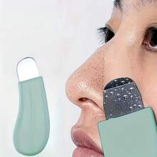 3 Color Options Suitable For Blackhead Removal Tool, Gentle Facial Pore Cleansing Brush With Textured Surface, Light Green Handle For Easy Grip, Pore Cleansing Accessory - 2 buah/Merah Muda + Ungu - View 2