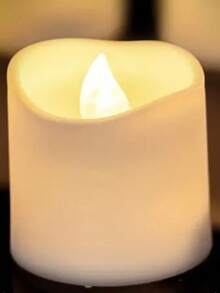 1/6/12/24支装暖色无焰LED蜡烛，电池供电，逼真蜡烛造型，暖白色，适用于婚礼、圣诞节、浪漫晚餐、情人节装饰 - 彩色 - 查看 11