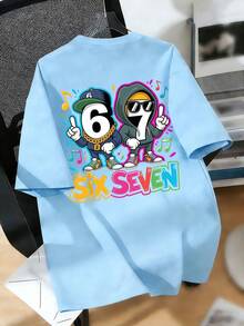 67 And 67 Puzzle Design T-Shirt For Preteen Boys, Italian Riddle T-Shirt Suitable For Math Puzzle And Video Game Enthusiasts - Black - View 6
