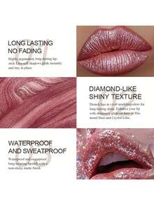 Pudaier Waterproof & Non-Stick Velvet Pearl Lipstick, Moisturizing & Smooth Texture Suitable For All Skin Tones, Valentine's Day Gift - 21 - 查看 4