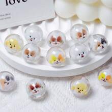 30 chiếc hạt cườm trang trí thủ công hình chó, gấu bông, thú cưng, đồ dùng tự làm, bút đính cườm bằng nhựa 16MM, đồ trang trí quà tặng ngày lễ, trang phục dự tiệc. - Nhiều màu - Xem 4