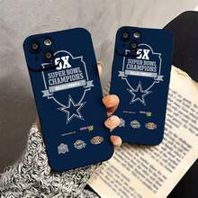 Cowboys: Cinco veces campeones del . Logotipo de la estrella. Esta elegante funda para teléfono es compatible con Samsung, Apple, OPPO, , etc. Fabricada en TPU flexible, resistente a golpes y arañazos, ofrece una excelente protección contra caídas y un agarre cómodo. Es un regalo ideal para familiares, amigos y seres queridos, y una opción perfecta para festivales. Fundas para iPhone, San Valentín, , fundas para hombre, celulares y accesorios, funda negra para teléfono. - Negro - Ver 5