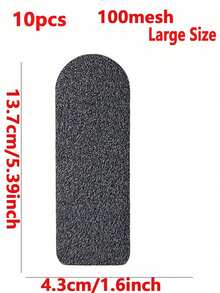 20/10 片足部锉刀砂纸 - 耐用黑色金刚砂板，打造光滑双足，去除死皮，无味塑料修脚工具，大号 100 粒度 5.39 英寸 * 1.69 英寸，小号 180 粒度 3.93 * 1.26 英寸 - 彩色 - 查看 12