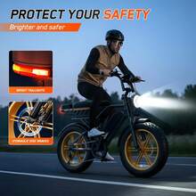 Electric Bike, Removable Batterywith ,Electric Bicycle For Adults, 20''x 4.0 Tire E Bike Hydraulic Brakes - 黃色 - 查看 5