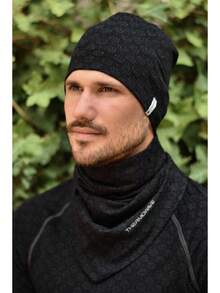 Multifunctional Scarf Tube Scarf – Merino Wool Neckerchief Clothing Motorcycle Mask – Winter Face Scarf For Skiing Snowboarding Hiking – 80% Merino Wool, 20% Polyamide Outer & Polyester Inner - 1 - View 5