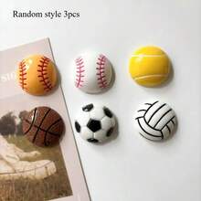 3/6pcs Sports Ball Fridge Magnets, Photo/Information Holder Magnets For Kitchen, Office, Whiteboard, Storage Cabinet, Dishwasher, Home Decor, Teacher's Day Gift - Multicolor - View 8