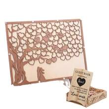 木质签到板，木制工艺品，婚礼宾客签到簿，留言板，创意纪念礼品 - 多色 - 查看 11