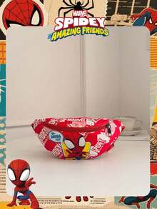1 pièce Sac banane de mode de la série officielle Marvel Spider-Man, sac à bandoulière multifonction décontracté, léger, avec sangle réglable. Convient pour les femmes/adolescentes/étudiantes pour un usage quotidien, les sorties, les achats, la Saint-Valentin - Rouge - Voir 11