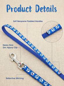 Ensemble de collier et laisse pour chat avec pendentif à motif de patte mignon, collier de chat réglable pour petit animal, collier doux pour animal de compagnie convenant aux petits chiens et chats, disponible en rose et bleu, accessoires pour animaux de compagnie légers, convenant aux chatons et chiots, fournitures pour animaux de compagnie , laisse en nylon avec fermoir en métal, fournitures pour animaux de compagnie à motif de patte - Multicolore - Voir 4