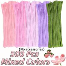 Bộ dụng cụ thủ công 500 món - Bao gồm 5 loại cành hoa màu khác nhau, dây nhung, 20 nhụy hoa, băng keo làm vườn, nhụy hoa và thiệp chúc mừng, dùng cho các dự án thủ công tự làm bó hoa. - Nhiều màu - Xem 15
