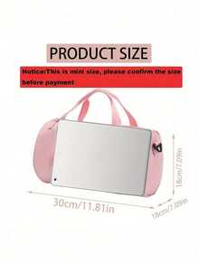 1 pieza Bolso de hombro con gráfico de mancuerna "Actitud de chica fitness" - Correa ajustable y asa superior, bolso de tela mini | 4 estilos y múltiples colores disponibles, bolso de gimnasio multifuncional pequeño adecuado para fitness, baile, transporte y actividades al aire libre - Multicolor - Ver 8