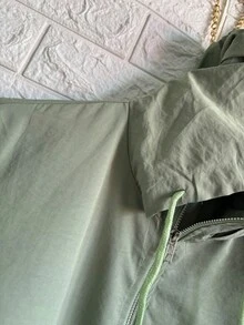 Women's Windbreaker Bomber Jacket - 淺綠色ZY1003 - 查看 3