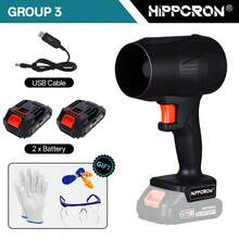HIPPCRON 21V Cordless Leaf Blower - Garden Tools, Household Appliances, Lightweight Handheld Electric Blower, Powerful For Clearing Leaves, Dust, Cars, Snow And Ice, Multipurpose Home And Gardening Tool - Two Batteries - View 9