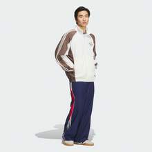 Adidas Originals 男士U型防风夹克，梭织连帽外套 KG6692 - 淺灰色 - 查看 6