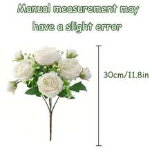 These 6 Artificial Peony Flowers Are Lifelike And UV-Resistant. They Are Perfect For Indoor Home Decoration, Outdoor Garden Decoration, Wedding Decoration, And Valentine's Day Decoration, Making Them The Best Gift Choice. - Hua-005-6-bai - View 3