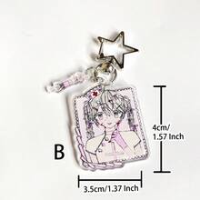 1件原装JK制服Y2K复古粉色爱心日系校园风可爱休闲街头派对亚克力钥匙扣、手机挂饰、学校纪念品、包包挂件，适合所有季节、公司活动、送给女朋友的万圣节配饰、教师节、圣诞节礼物创意、包包配饰、带证件夹的挂绳、汽车配饰、包包挂饰、车内姐妹 - 彩色 - 查看 9