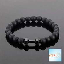 1pc Matt Bead Dumbbell Design Men's Bracelet Fashionable Fitness Style Gift Personalized Strength Gym Gear Daily Outfits Fathers Day Gift School Jewelry Men Y2k Accessories Goth Chains Jeans Accessories Gothic Jewellery Back To School Street Halloween Acc 6I3X - 樣式 1 - 查看 10
