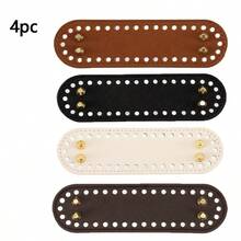 4 colores 18*5cm Ovalado Hecho a mano Crochet Fondo plano, Accesorios para hacer bolsos y carteras DIY - Multicolor - Ver 13