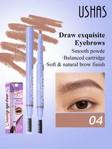 USHAS 双头旋转眉笔，自带眉刷，防水防晕染，持久妆效，打造自然精致眉形，完美妆容 - #04 - 查看 2