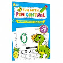 beartale 28 páginas Cuaderno de trabajo de matemáticas Montessori, cuaderno de entrenamiento de control de escritura a mano de números, papel resistente al agua para aprendizaje temprano, ejercicio de concentración, juego de lectura, juguete de educación temprana, material didáctico, práctica de control del bolígrafo, regalo de cumpleaños para niños y niñas - Multicolor - Ver 11
