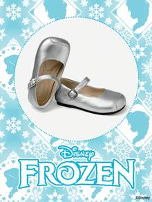Disney 1 Pair Licensed Collaboration Children's Shoes, Suitable For Daily Wear, Festivals, Sports, Outdoor Activities, Comfortable, Non-Slip, Durable, Breathable (Children's Flat Shoes, Girls Shoes, Princess Shoes, Queen Shoes) - Silver - View 2