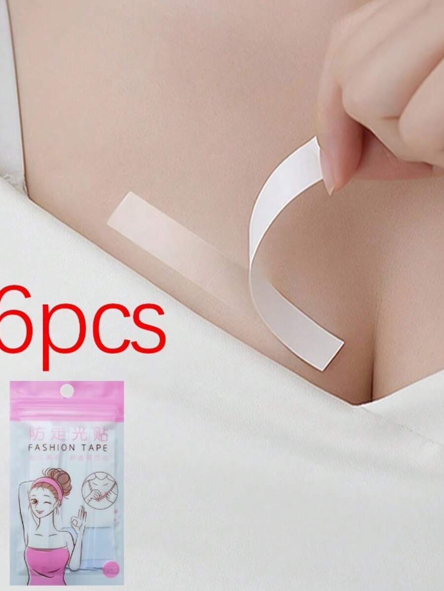 36-Piece Women's Invisible Neck Patches - Sweat-Proof, Non-Slip, Seamless, Low-Cut, Suitable For Bras And Panties - Comfortable, Reusable, Easy-To-Use Accessories, Fits All Body Types, Solid Color, Bra Accessory, Underwear Patch - Trắng - Xem 1
