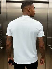 Áo thun nam tay ngắn cổ tròn in chữ Robinson tối giản, thích hợp cho mùa hè. - trắng - Xem 2