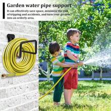 Heavy Duty Metal Garden Hose Holder – Wall Mounted Water Hose Organizer With Rust-Proof Coating (Black, 18-Inch, Outdoor Use) - 預設 - 查看 4