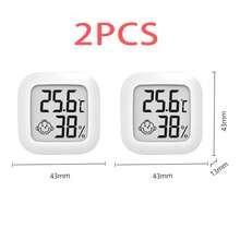 1/2 piezas Termómetro digital mini e higrómetro, medidor de temperatura y humedad de alta precisión para interiores, indicador de nivel de confort para el hogar, oficina, automóvil, bodega de vino, hábitat de reptiles - Termómetro e higrómetro - Ver 10