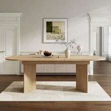 Extendable Dining Table 160/200 X 90 Cm, Ideal For 6 To 8 People, With Rounded Corners And A Thick Top. Simple Style, Oak Finish. - 橡木色 - 查看 3