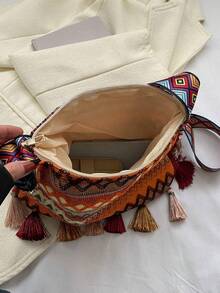 Large Capacity Fashionable Korean Style Tassel Casual Bag, 2025 New Multi-Function Shoulder Crossbody Handbag - Multicolor - View 10