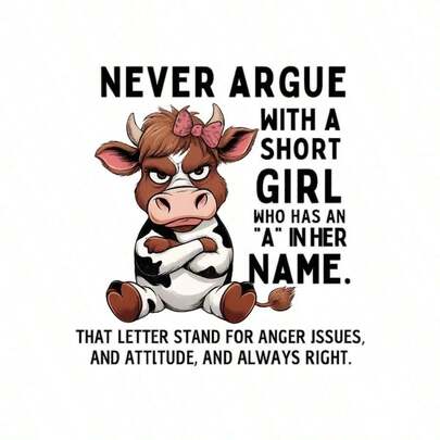 1片/2片/3片装愤怒女孩奶牛卡通热转印贴纸，DIY熨烫贴片，适用于T恤制作、枕头装饰 - 多色耐用可水洗塑料贴纸，适用于背包、抱枕、裤子、沙发套，高品质防褪色T恤印花