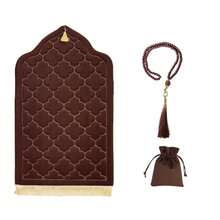 3pcs Set Thick Flannel Ramadan Prayer Rug Set, Portable Prayer Mat With Tassel, Rosary Beads And Storage Bag, Non-Slip, Soft, Durable - Ramadan Gift, Middle East Pilgrimage Supplies, Prayer Rug, Decorative Meditation Reading Portable Prayer Mat, Suitable For Men And Women Indoor And Outdoor Prayer - Multicolor - View 14