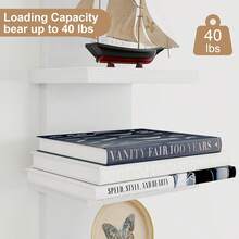LOVEWE 5 Tier Wall Shelf Unit,White Vertical Floating Shelf-Narrow Decorative Wall Mount Modern Wall Decor Shelves For Bedrooms - 5層 - 查看 8