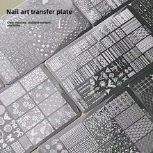 Khuôn dập móng nghệ thuật bằng thép, in hình bướm, hoa, ren, sọc. - Nhiều màu - Xem 1