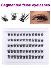 60pcs Cat Eye Lashes, 6D Lightweight Lash Design, High-Quality Smooth Soft Fluffy Lashes, Lash Extension, Voluminous Natural Look Suitable For Fashionable Women, Popular Lash Extension Kit, Suitable For All Occasions Including Home Use - D - View 4